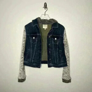 Torrid Denim Hooded Knit Long Sleeve Jacket 00 Med/Large
